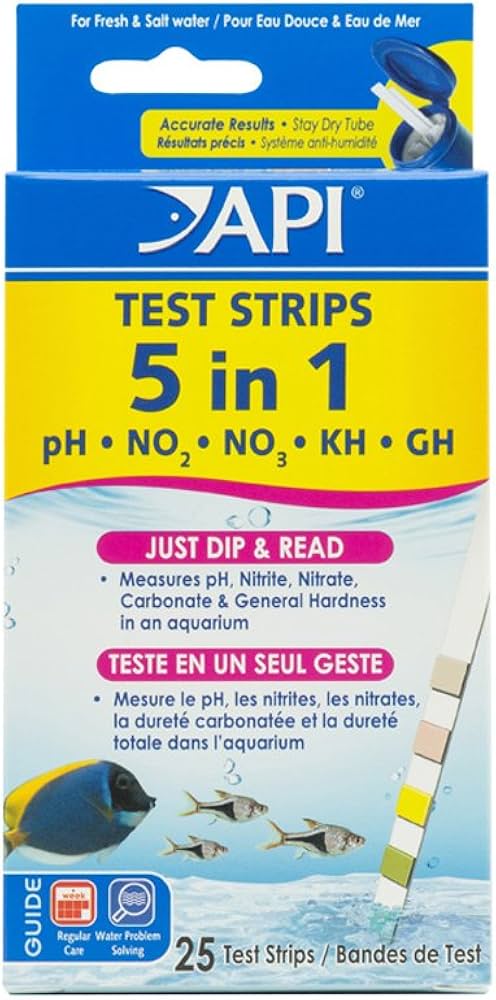 API 5 in 1 Aquarium Test Strips