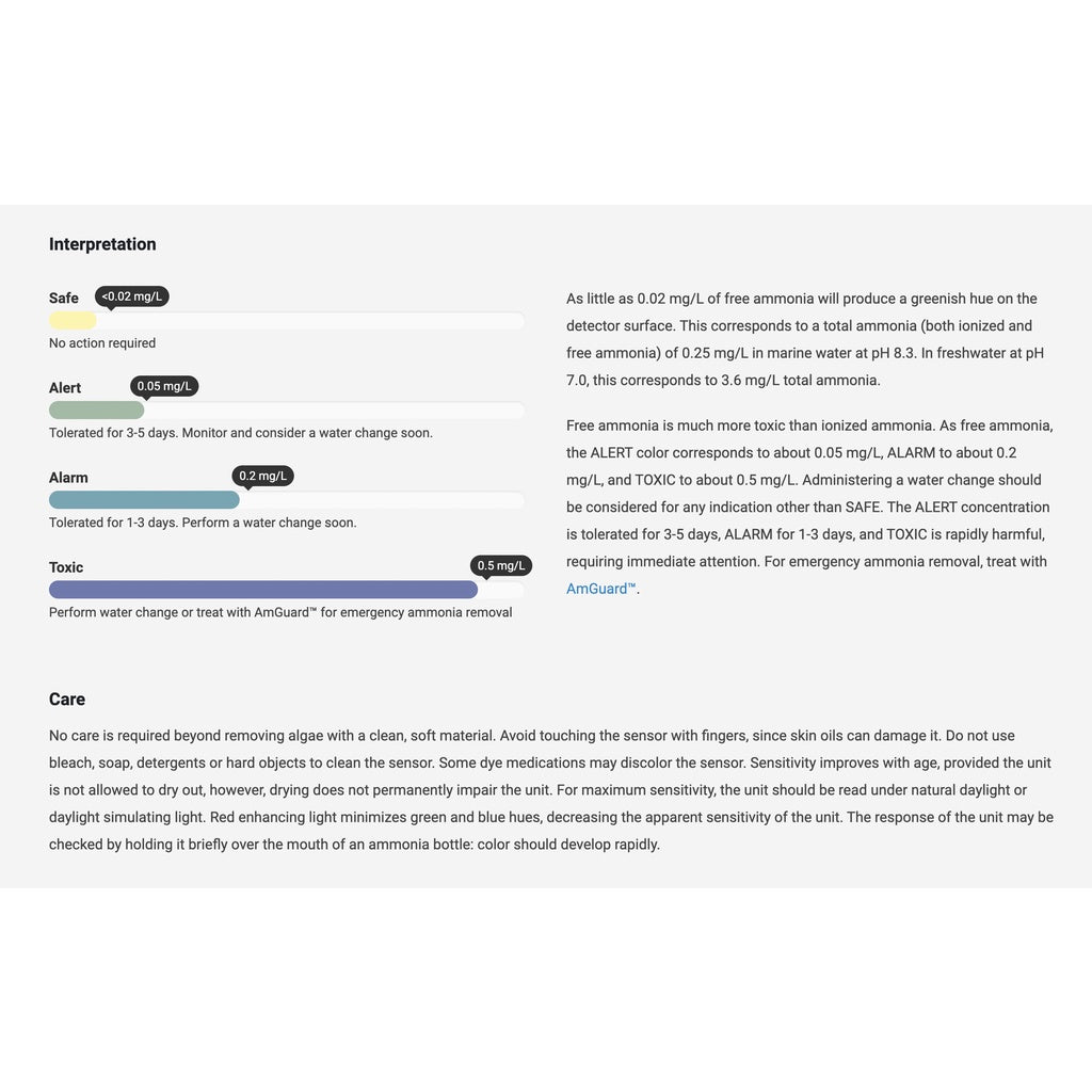 SEACHEM Ammonia pH Alert Stick-On-Tank Ammonia Reading